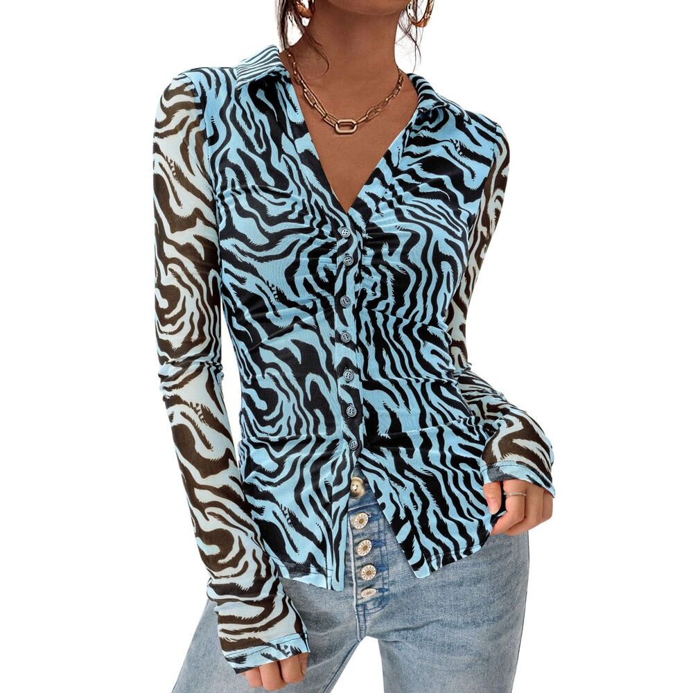 Button Down Floral Boho Shirt, XXL, 5E-205T004